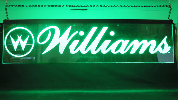 32" x 8" WILLIAMS Hanging RGB LED Lit Sign