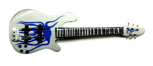 Metallica Flaming Blue Bass Guitar Mod